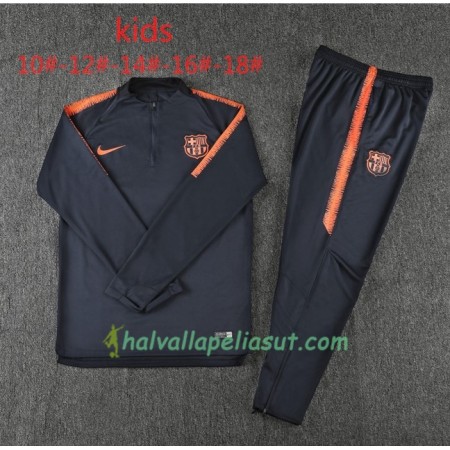FC Barcelona Lasten Training Huppari Suits Musta Orange 2018-2019